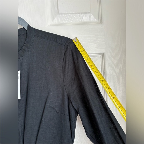 NWT New Abercrombie & Fitch Linen Blend Button Up Long Sleeve Cinch Waist Dress - Picture 13 of 16